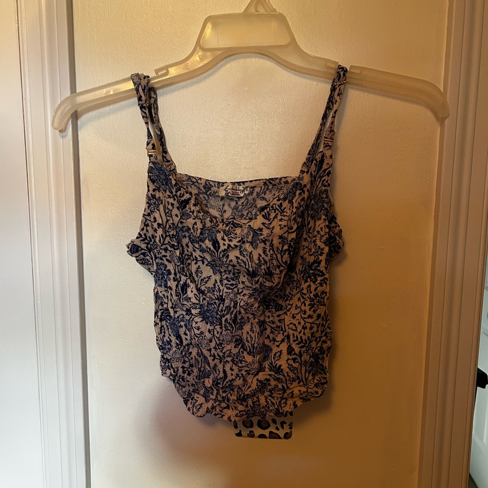 Free People Blue Tank Top